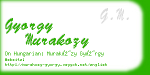 gyorgy murakozy business card